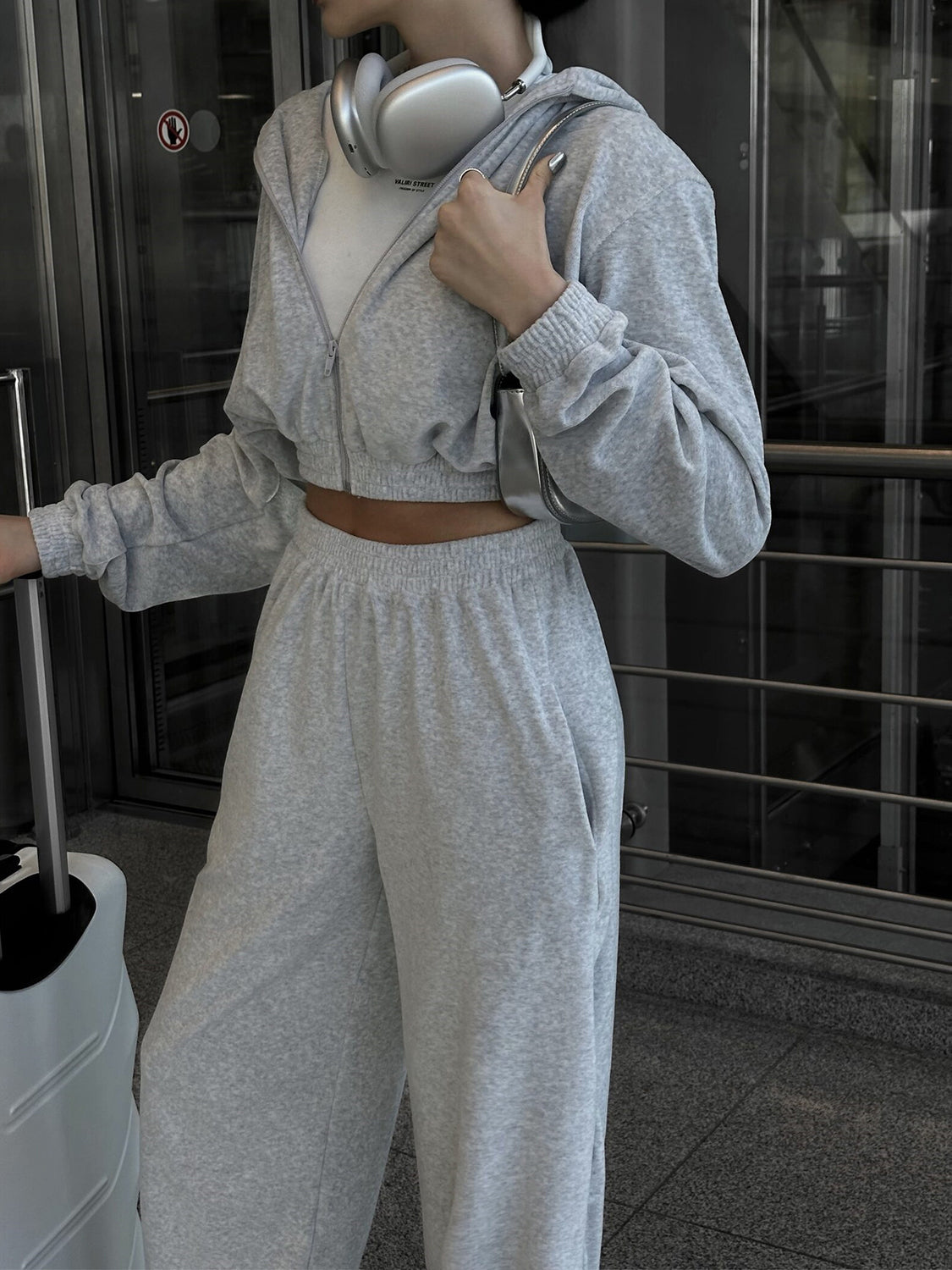 Elskea – Dam Croppad Hoodie & Lounge-Set