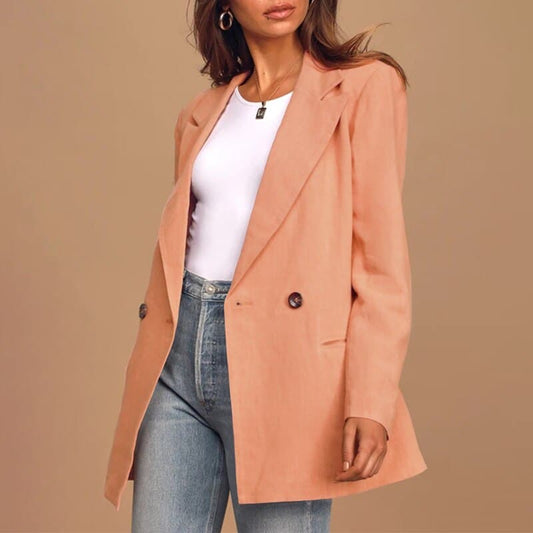Ardis – Sophisticated Double-Breasted Elegant Long Blazer