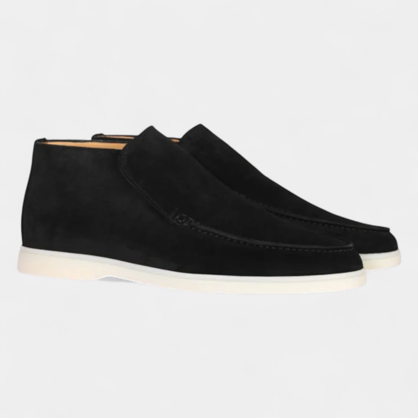 Norrskenberg™ | Herr Mocka Loafers med Högt Skaft | Klassisk Design &amp; Vardagskomfort
