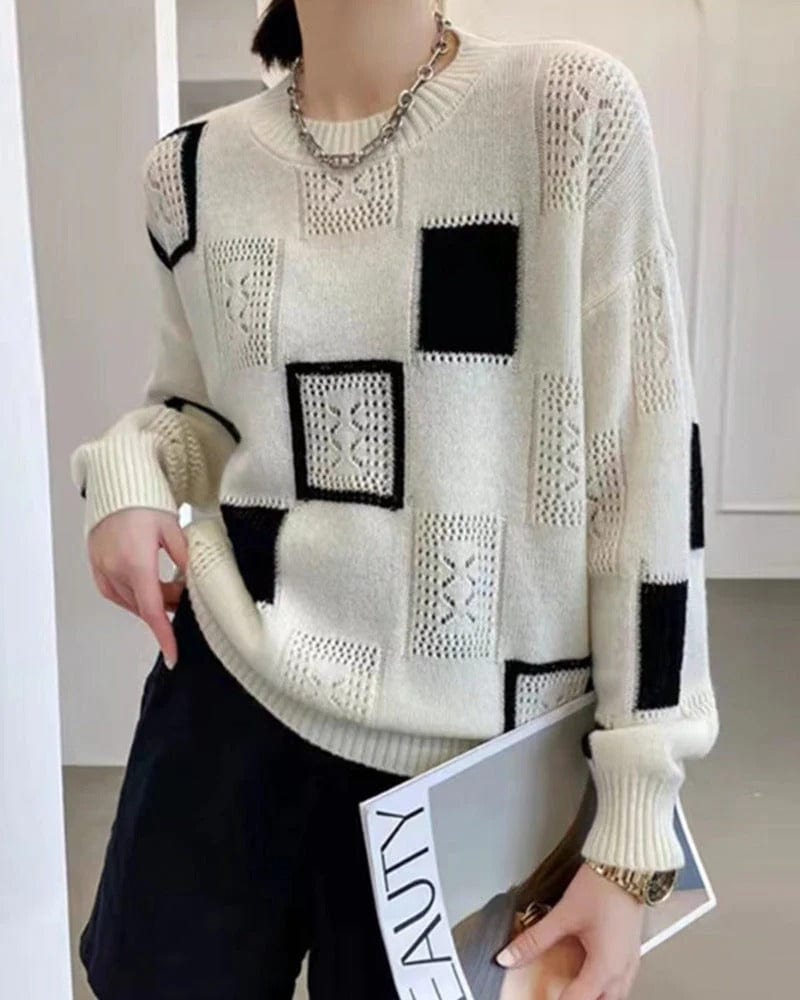 Virelle Tröja för Kvinnor – Elegant Modern Vinterstickad Tröja