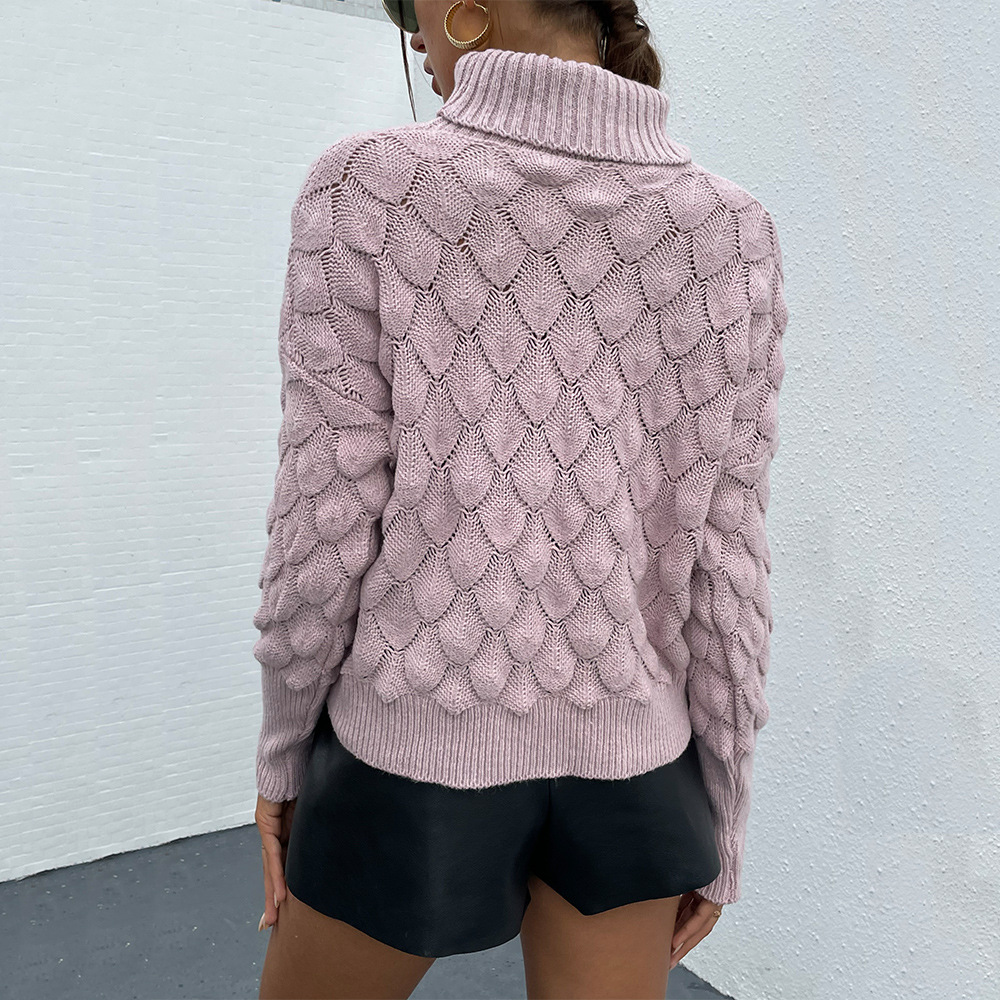 Stina Rosa Polo Shirt – Cozy Knitted Women's Sweater