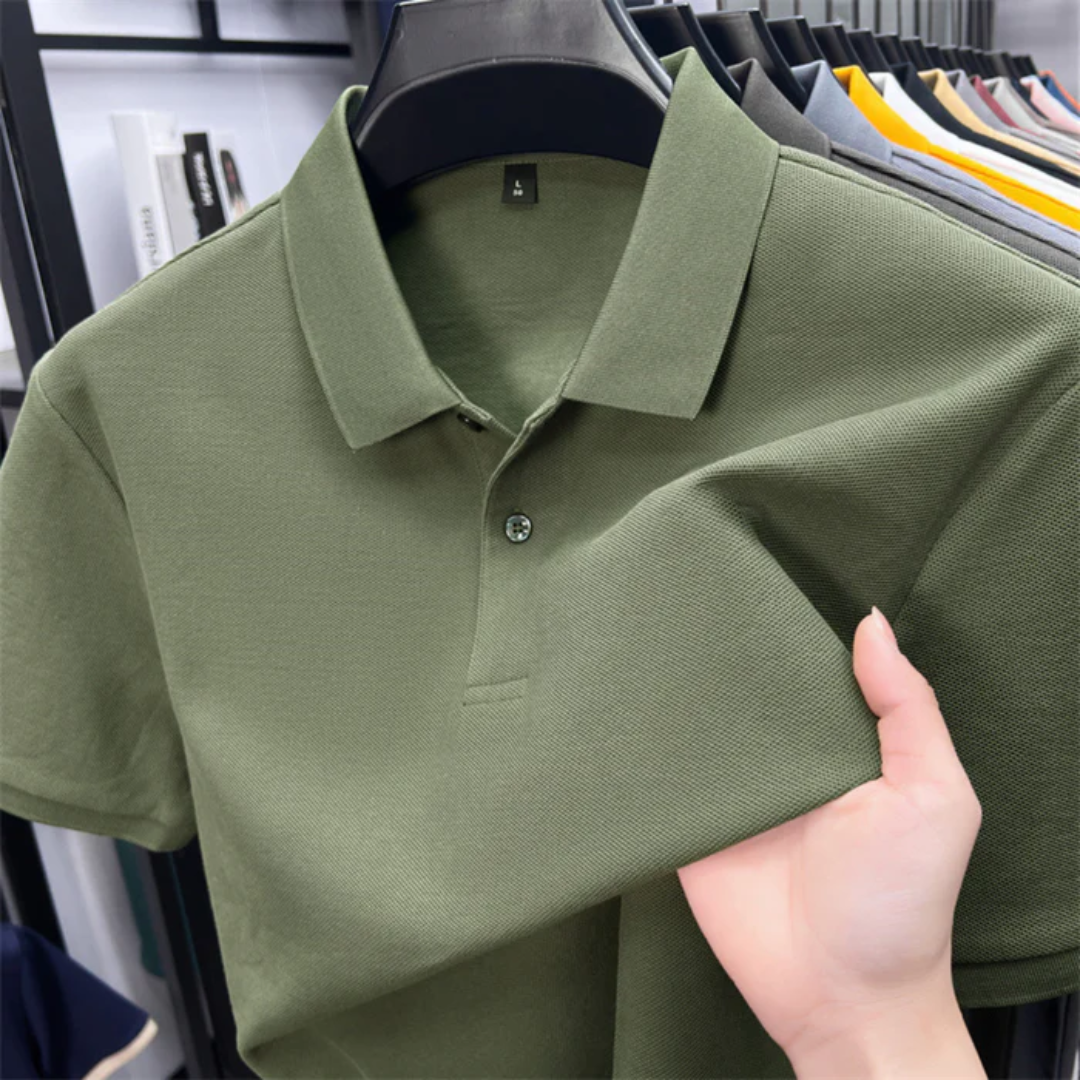 LIAM | Short-sleeved Polo Shirt in Cotton Blend