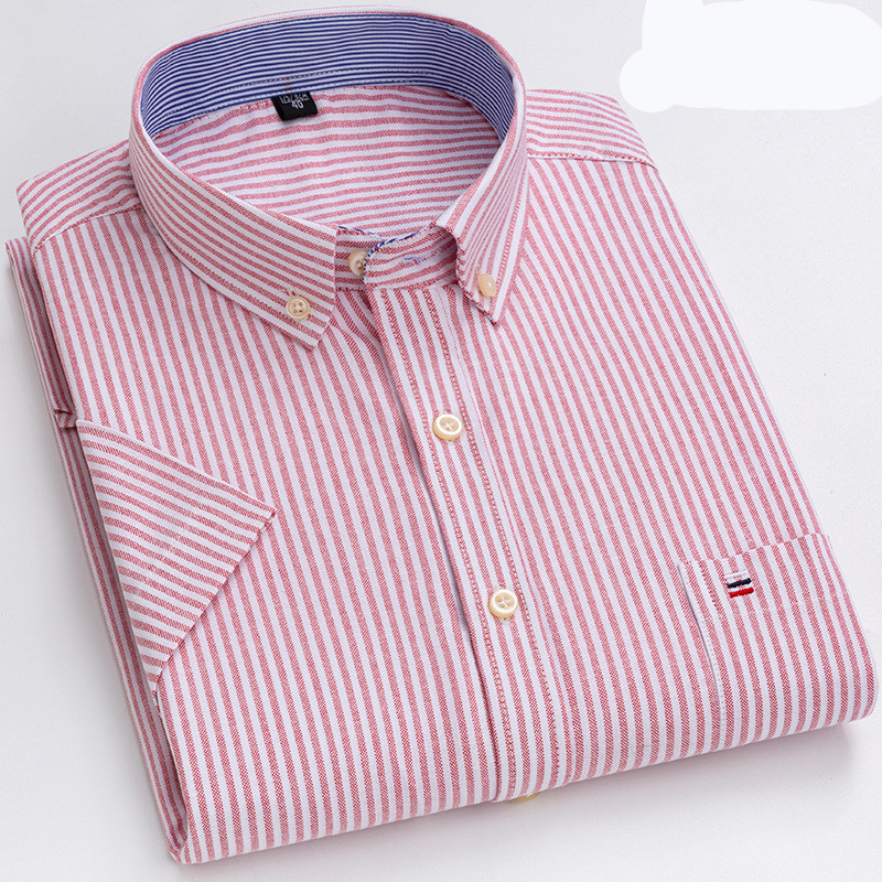 LEO | Short-sleeved Men's Shirt in Classic Checked Cotton Fabric