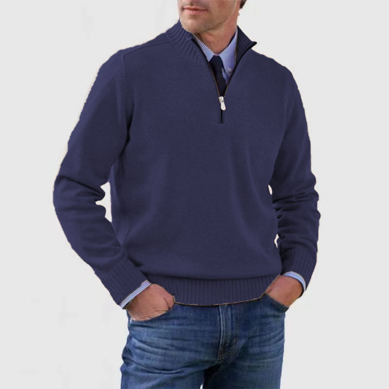 Ossian Varm Tröja med Halv Dragkedja – Perfekt för Casual Outfits