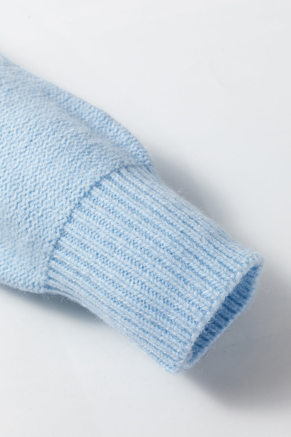 Veralyn strikket sweater med ribbede kanter og blomstermønster – Dame sweater