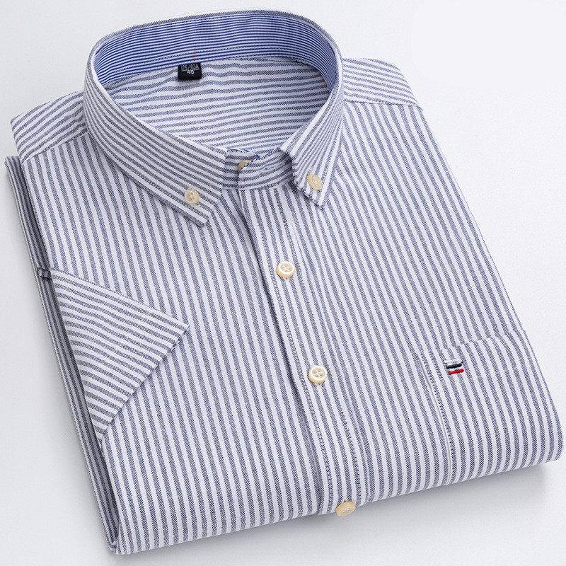 LEO | Short-sleeved Men's Shirt in Classic Checked Cotton Fabric