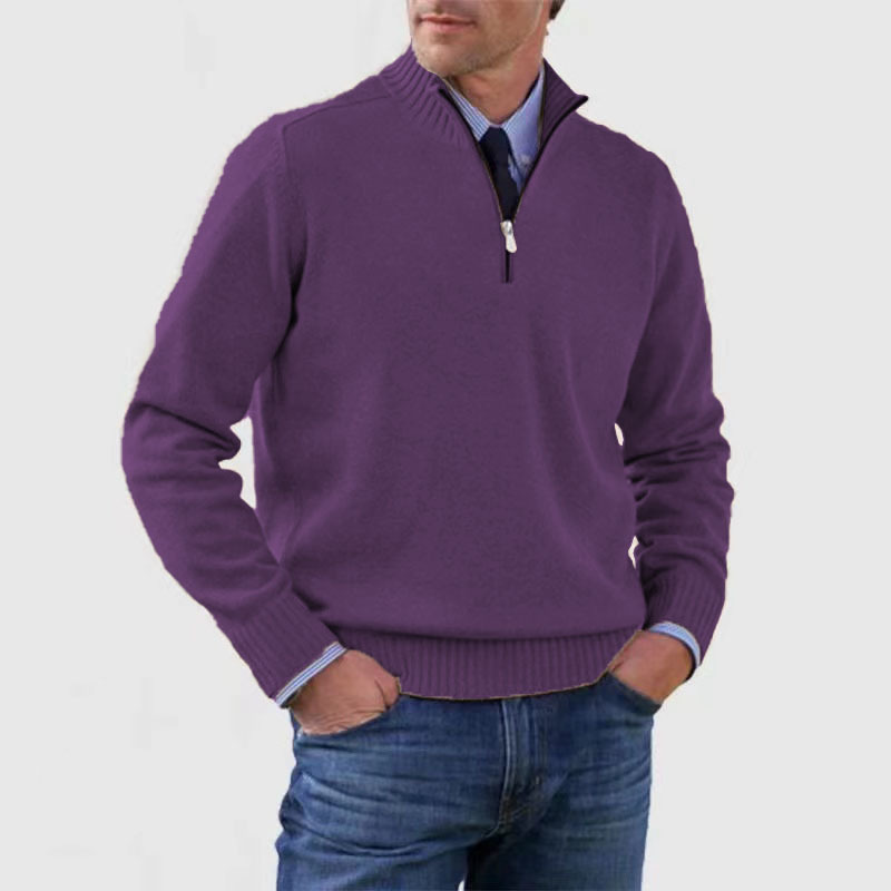 Ossian Varm Tröja med Halv Dragkedja – Perfekt för Casual Outfits
