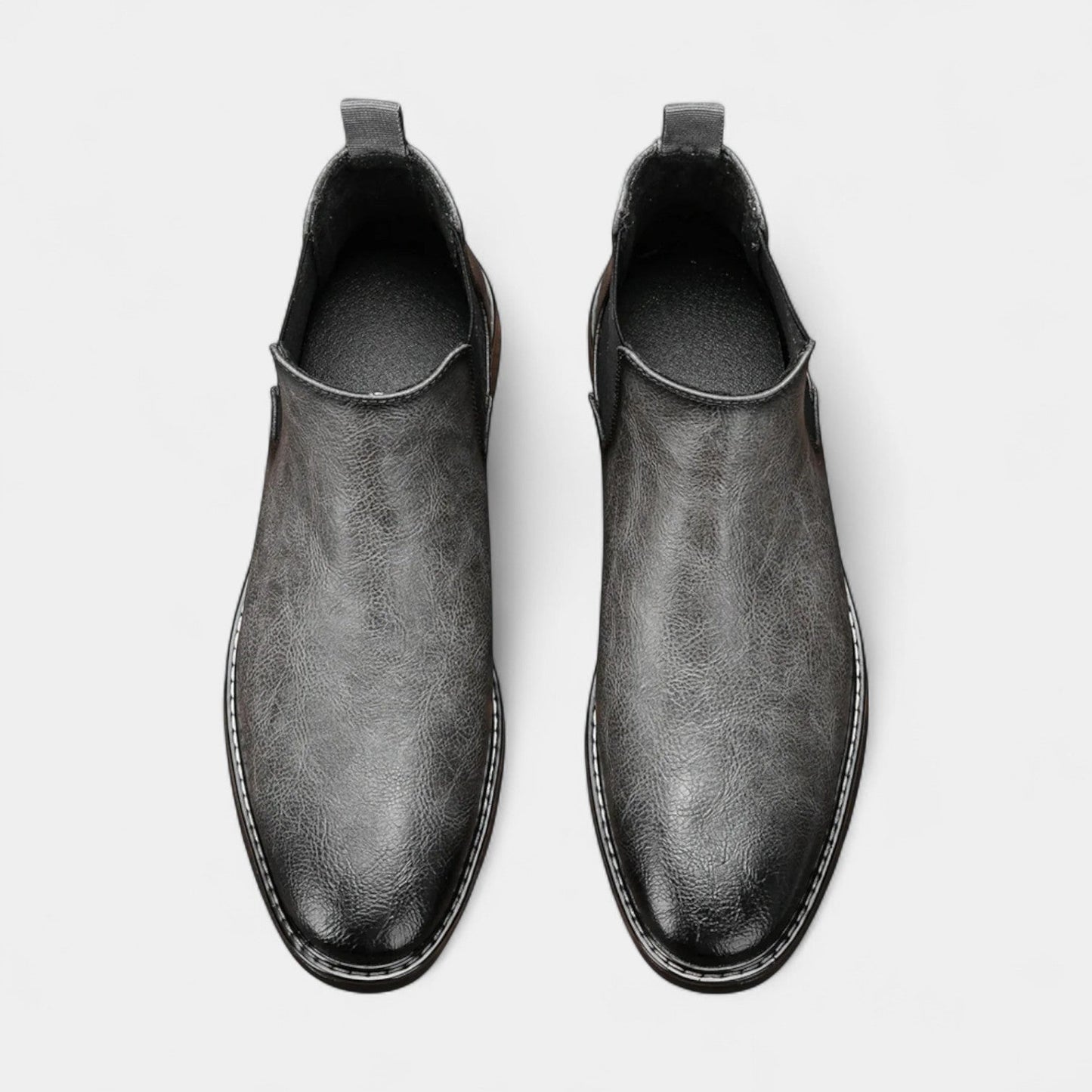 Norrskenberg™ | Herr Höga Chelsea Läderboots | Klassisk Design &amp; Året-Runt Komfort