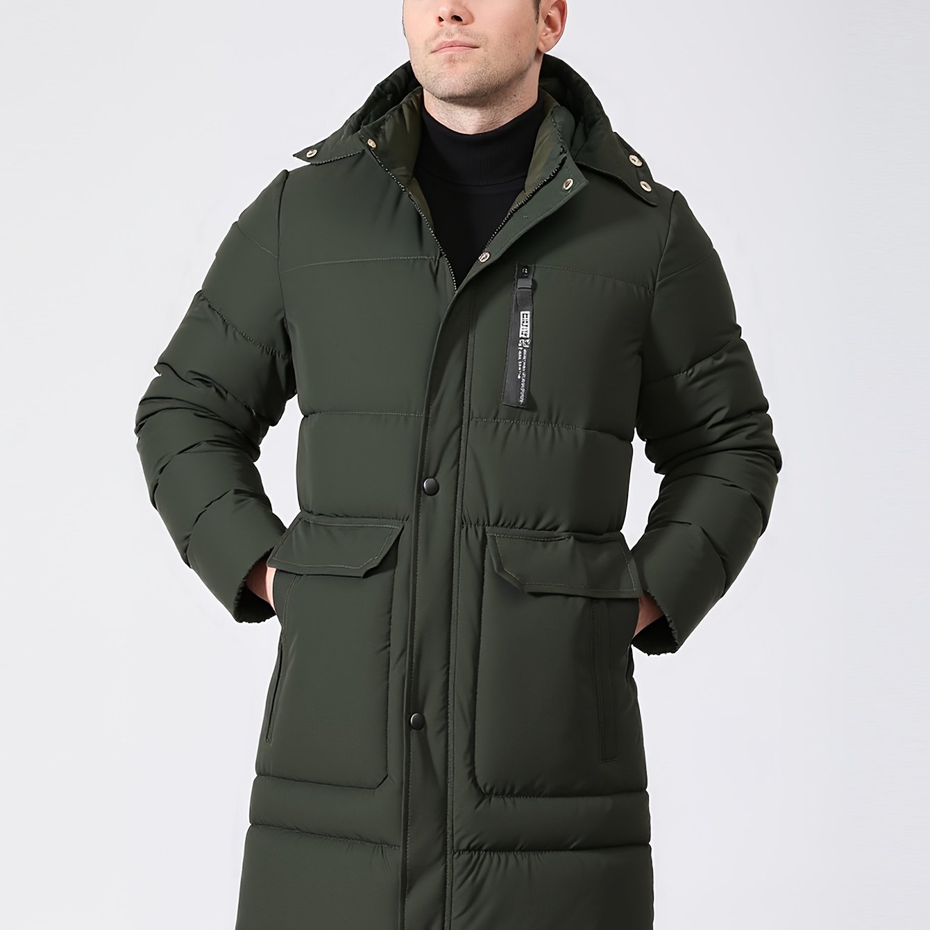 Emrik | Heavy Winter Jacket with Hood and Warming Lining for Men