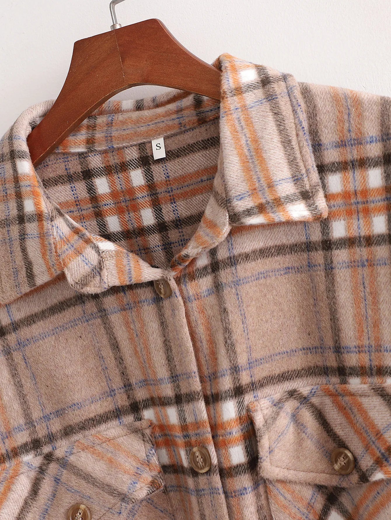 Avielle Long Checked Coat – Stylish Oversized Fit for Autumn