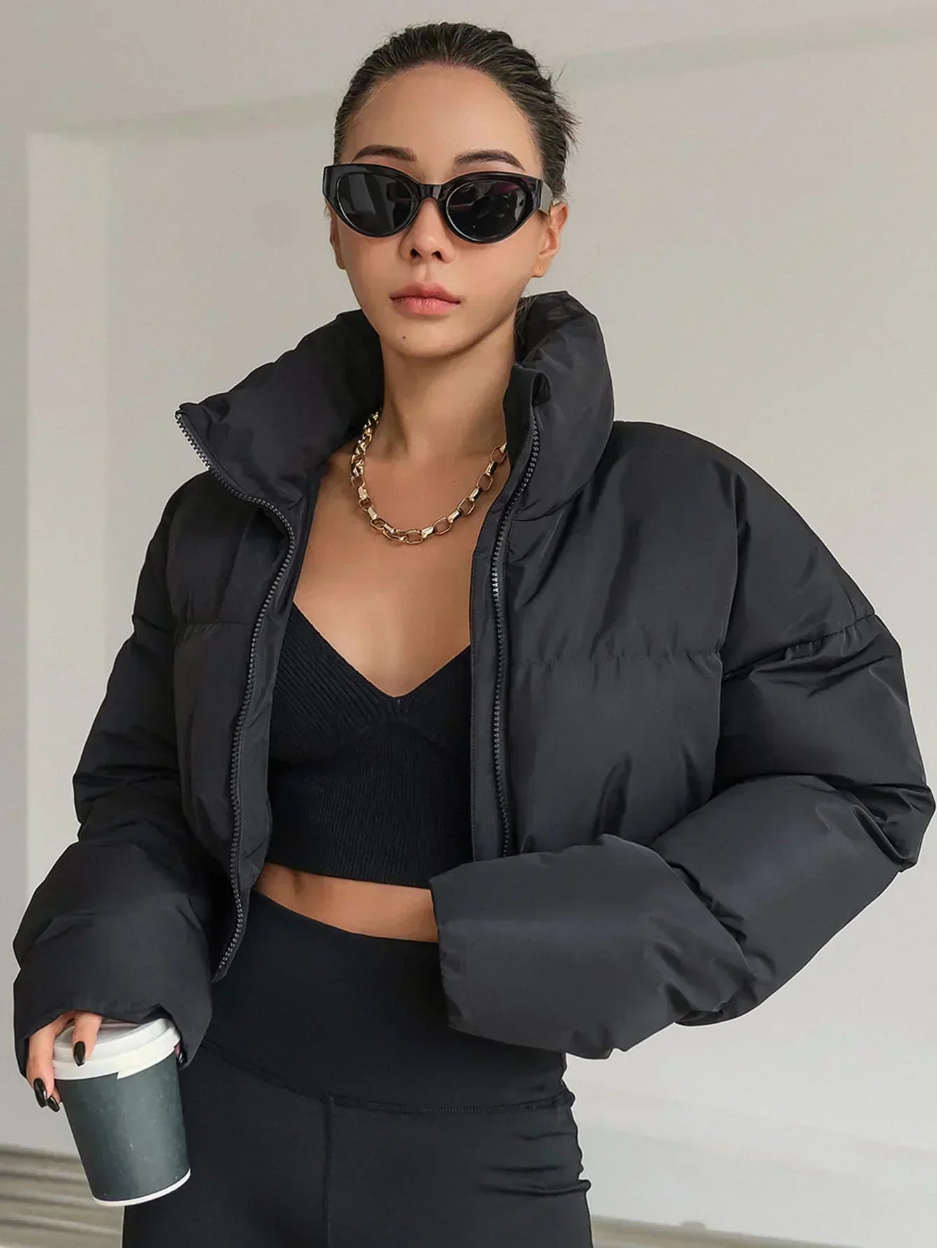 Vendela – Modern Short Women's Jacket in Premium Matte Polyester