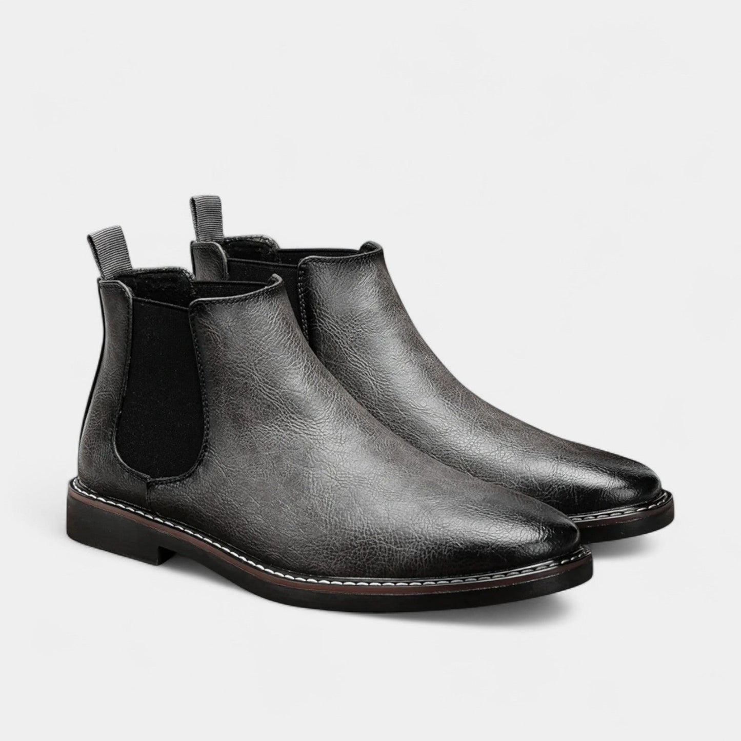 Norrskenberg™ | Herr Höga Chelsea Läderboots | Klassisk Design &amp; Året-Runt Komfort