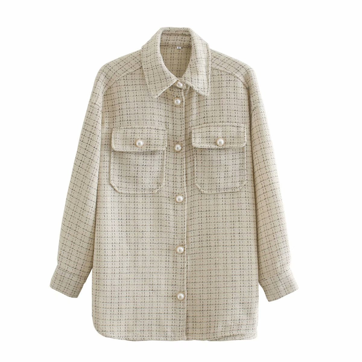 Célestea Chic Kappa with Pearl Buttons – Stylish Women's Outerwear