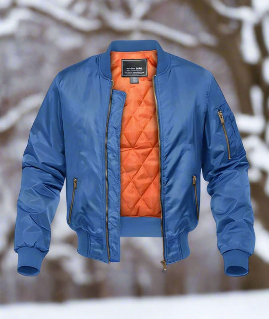 Viggo – Quilted Bomber Jacket with Ribbed Collar & Cuffs