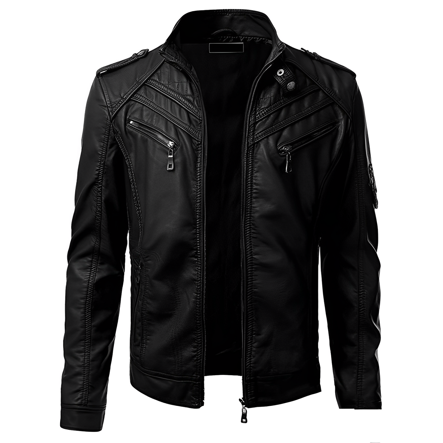 Gustavo | Slim fit leather jacket with zipper