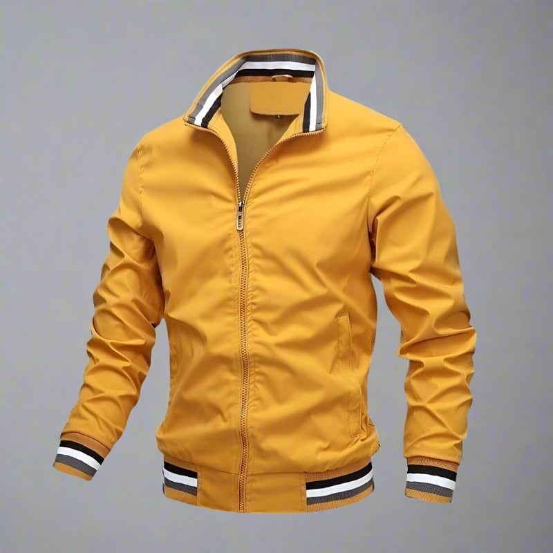 Samuel – Stylish Slim Fit Bomber Jacket with Ribbed Collar