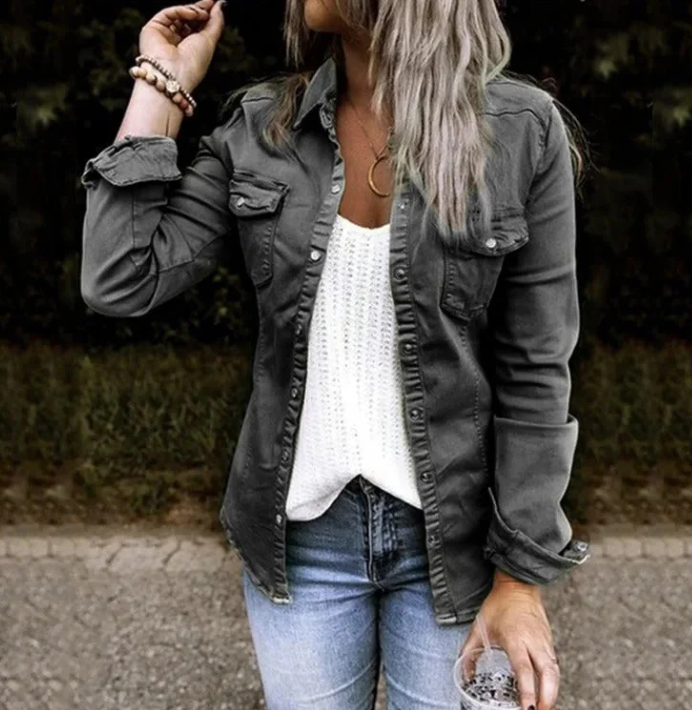 Sophia™ | Classic Denim Jacket with Modern Elegance