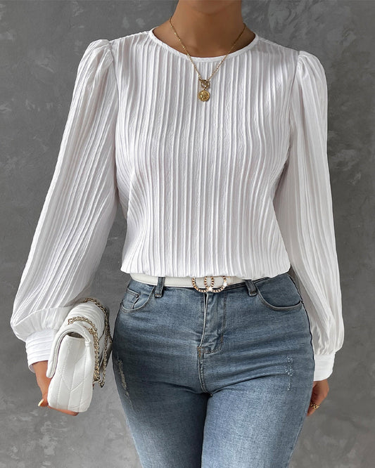 NOVA | Elegant Blus med Lanternärmar