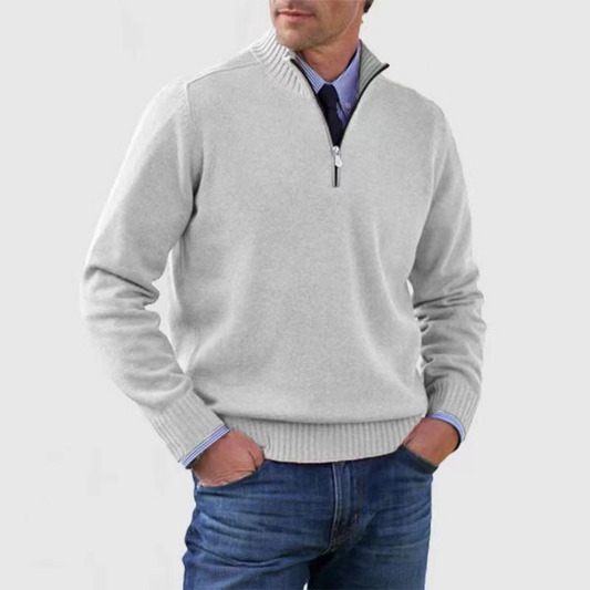 Ossian Varm Tröja med Halv Dragkedja – Perfekt för Casual Outfits
