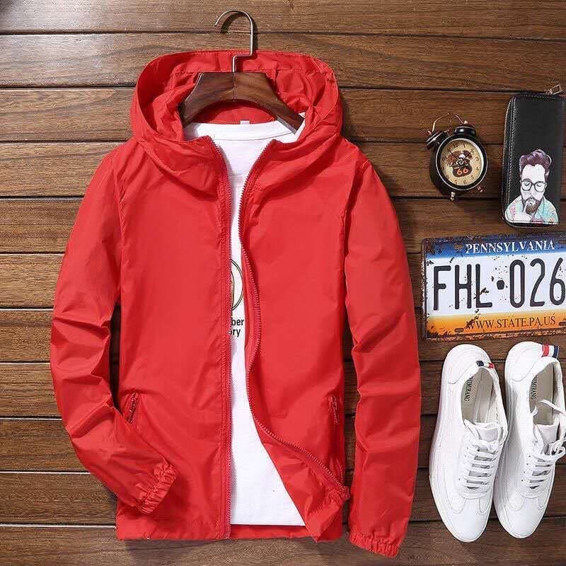 Relaxed Men's Hoodie Jacket with Zipper, Pockets and Elastic Cuffs