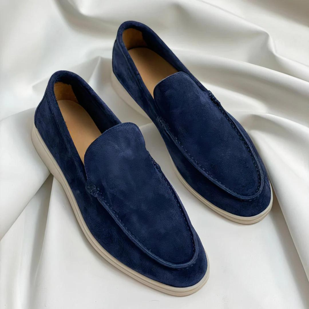 Alarik | Stilrena Loafers i Äkta Mocka