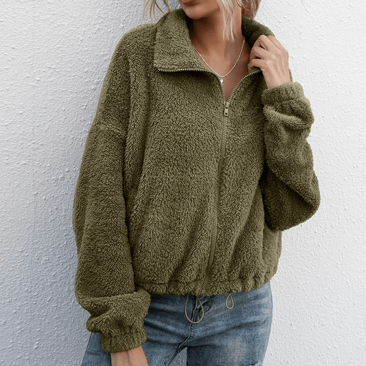 Briony Zip-Up Jakke til Kvinder – Afslappet Moderne Vinterfrakke