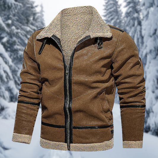 Leander – Men's Winter Coat in Leather – Elegant Outerwear of High Quality