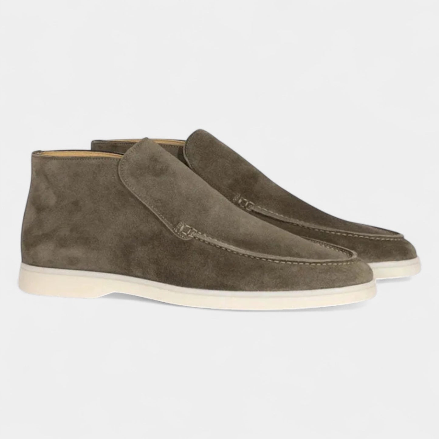 Norrskenberg™ | Herr Mocka Loafers med Högt Skaft | Klassisk Design &amp; Vardagskomfort