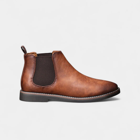 Norrskenberg™ | Herr Höga Chelsea Läderboots | Klassisk Design &amp; Året-Runt Komfort