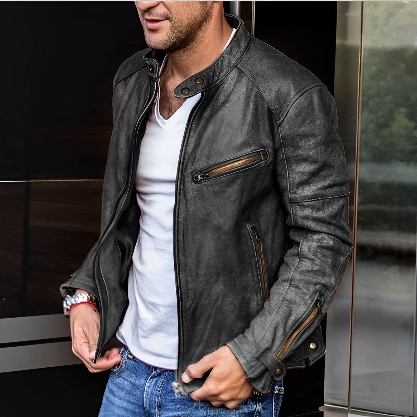 Einar™ | Classic Leather Jacket for All Seasons