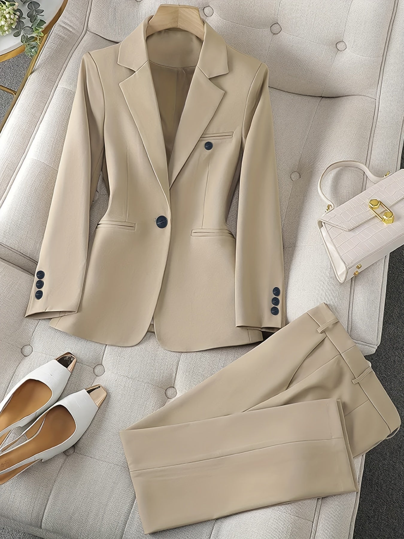 ALVA™ | Classic Tailored Blazer Set with Collar