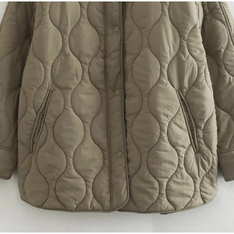 Moa Dam Puffer Jacket – Round Neck Buttoned Outer Jacket