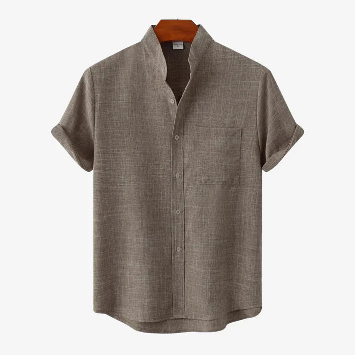 EDVIN™ | Short-sleeved Shirt in Airy Linen Blend
