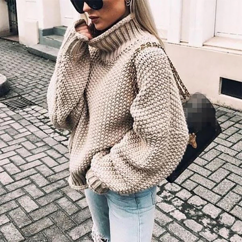 Élise™ | Knitted Turtleneck Sweater for Women