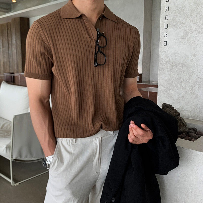 GIMCHEON™ | Classic Polo Shirt in Ribbed Cotton