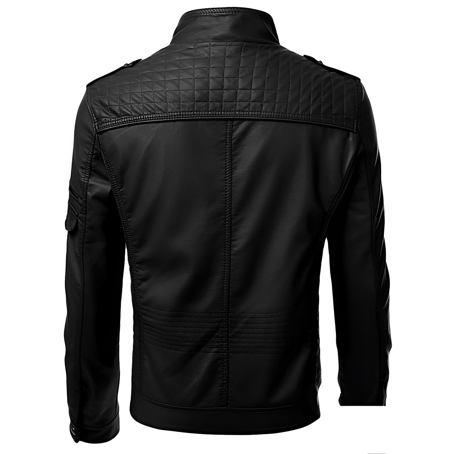 Gustavo | Slim fit leather jacket with zipper