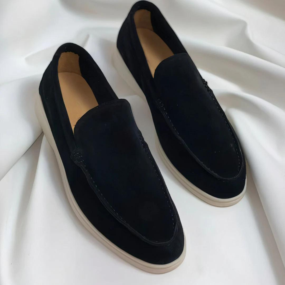 Alarik | Stilrena Loafers i Äkta Mocka