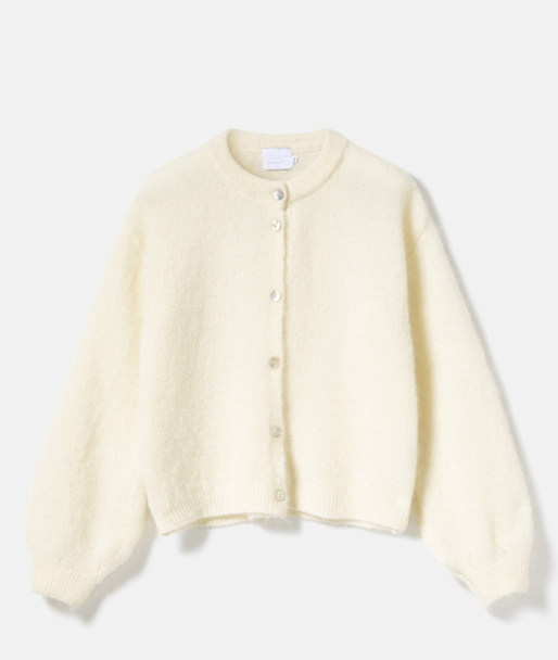 Ester Stickad Cardigan Oyster – Mysig och Lätt Damtröja