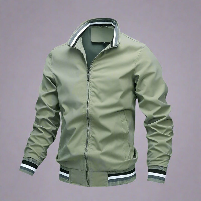Samuel – Stylish Slim Fit Bomber Jacket with Ribbed Collar