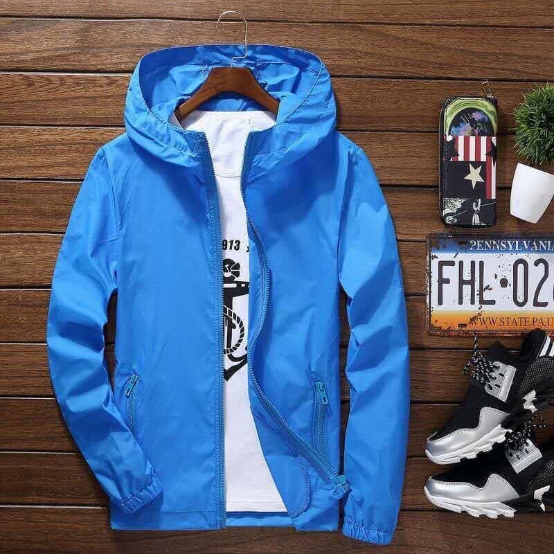 Relaxed Men's Hoodie Jacket with Zipper, Pockets and Elastic Cuffs