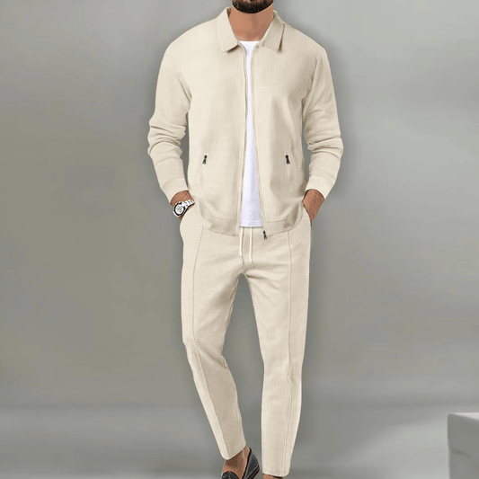 DAVIO | Casual Set i Ullmix för Män med Stil