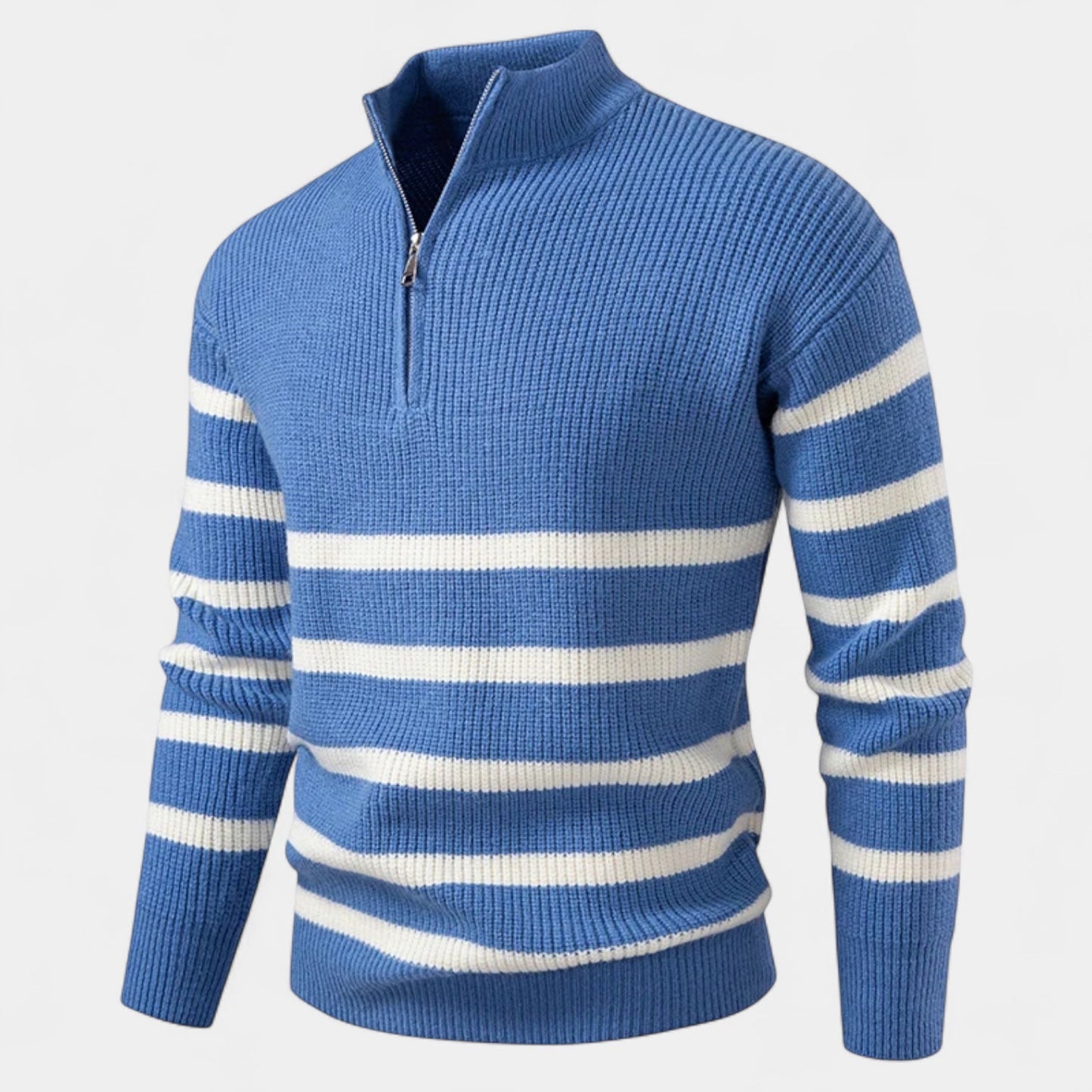 Rickard | Men's Striped Quarter-Zip Sweater – Soft and Stylish