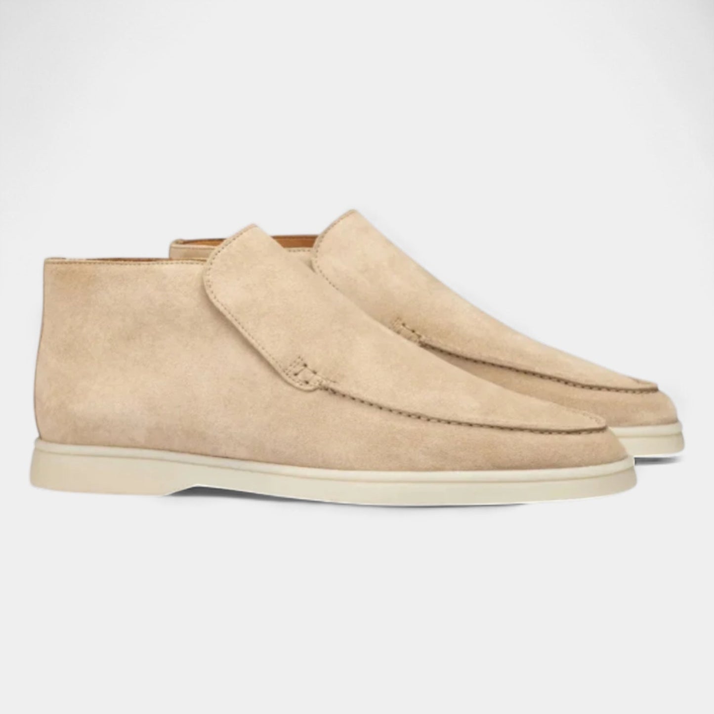 Norrskenberg™ | Herr Mocka Loafers med Högt Skaft | Klassisk Design &amp; Vardagskomfort