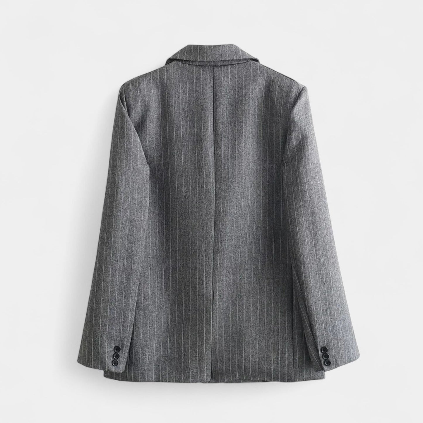 Solvea | Dam Pinstriped Blazer – Single-Breasted Design with Notch Lapel