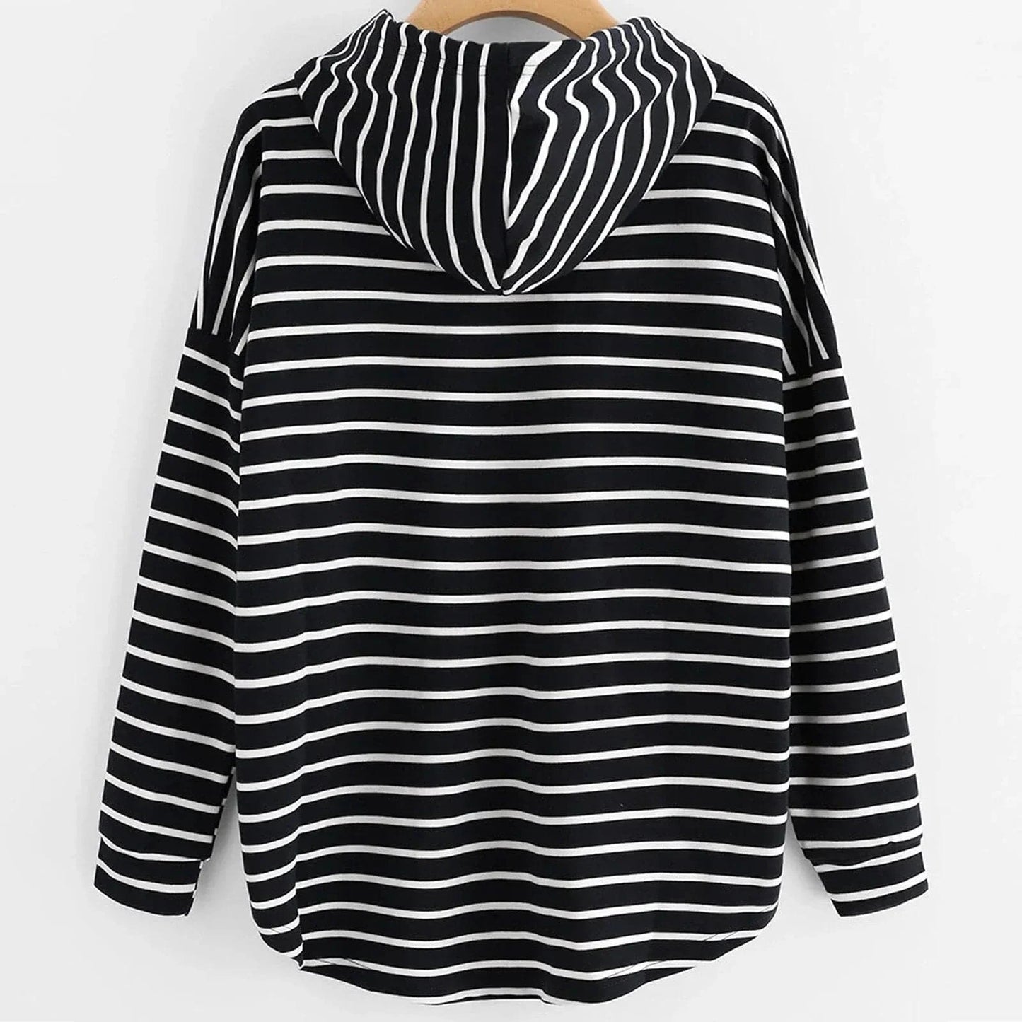 Wilmira Striped Cotton Hoodie – Trendy & Comfortable Women's Sweater