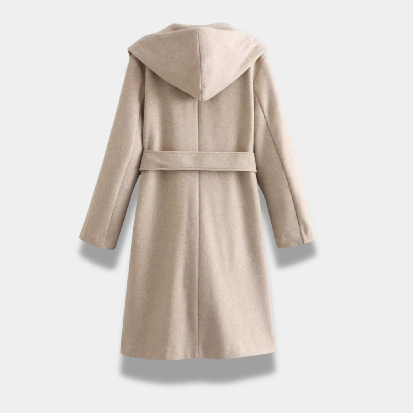 Carina | Women's Long Winter Coat with Belt and Hood