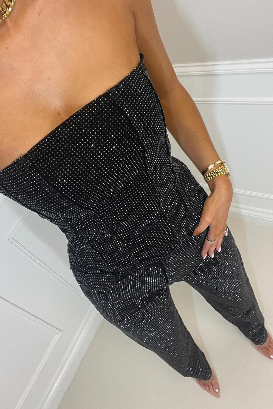 Leona | Elegant Axelbandslös Jumpsuit