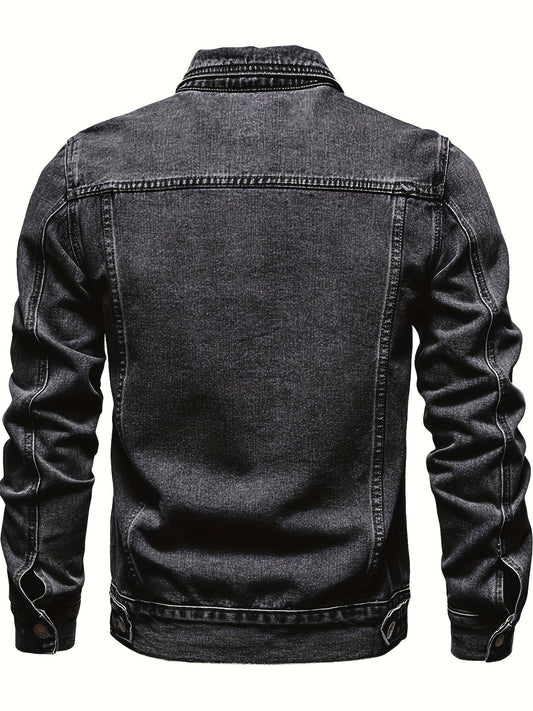 Retro Jeansjacka | Tidlös Denimjacka för Herr & Dam