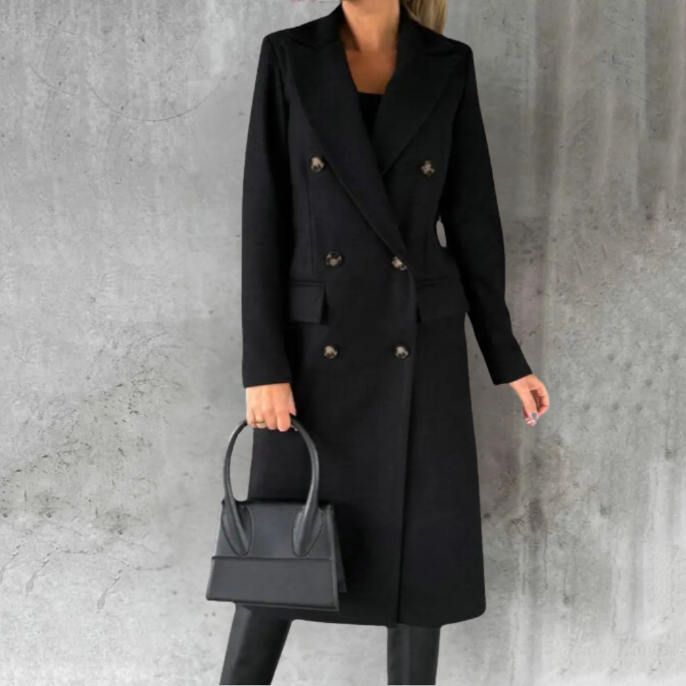 Märta | Long double-breasted trench coat