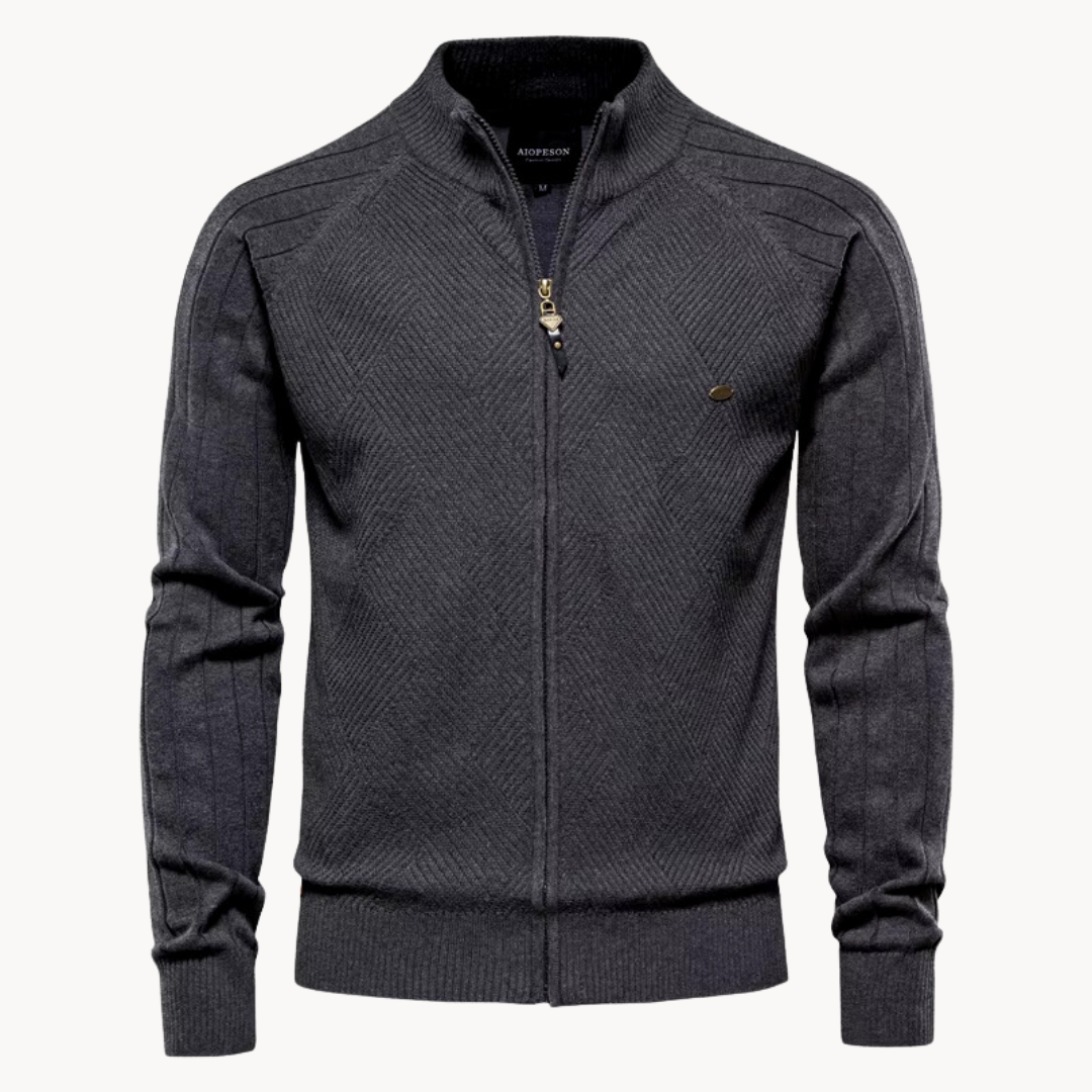 Folke – Casual Slim Fit Jacket in Knitted Wool Blend
